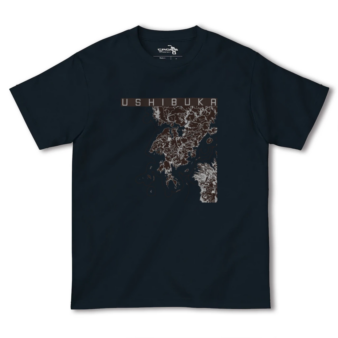 【牛深（熊本県）】地図柄ヘビーウェイトTシャツ