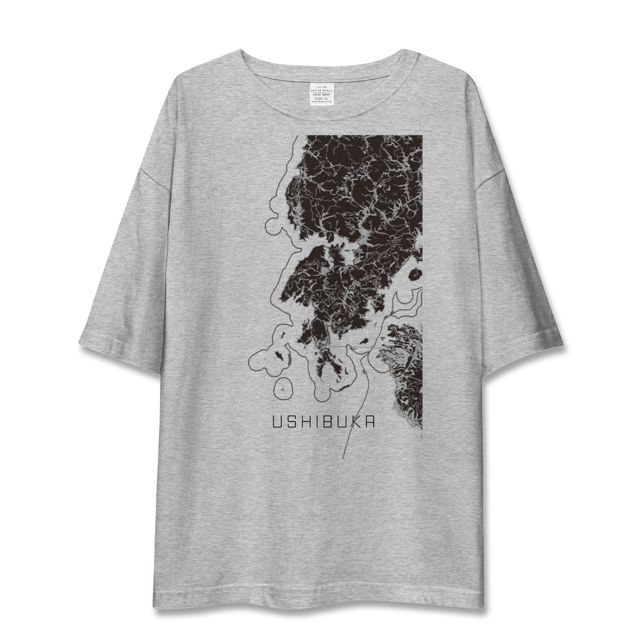 【牛深（熊本県）】地図柄ビッグシルエットTシャツ