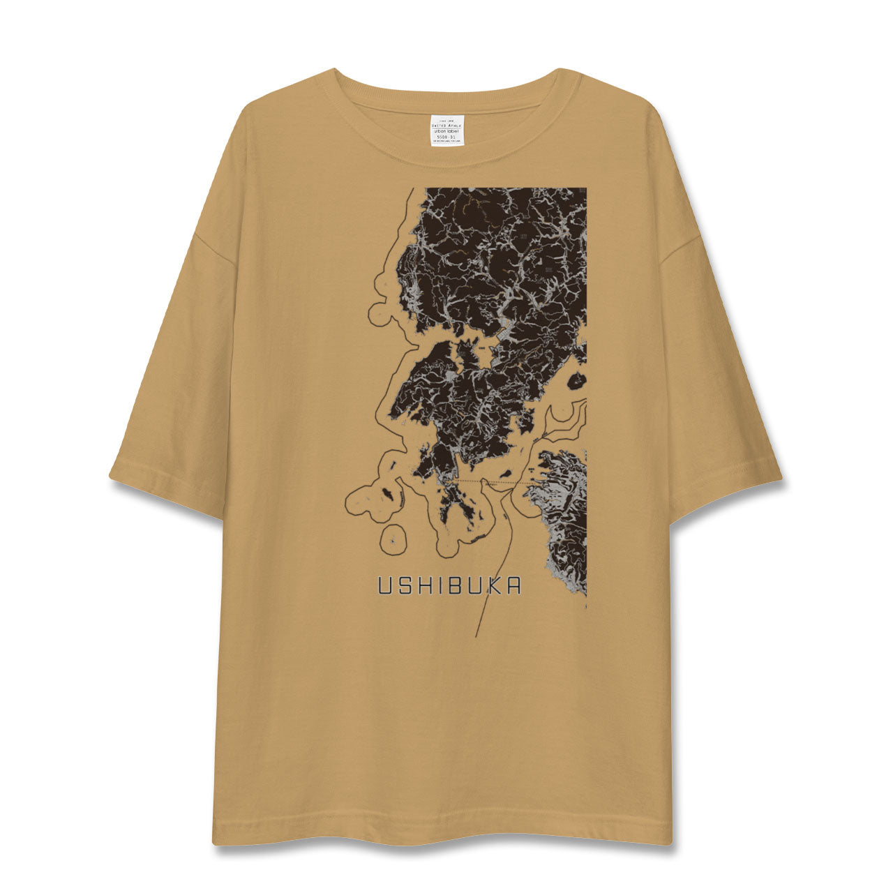 【牛深（熊本県）】地図柄ビッグシルエットTシャツ