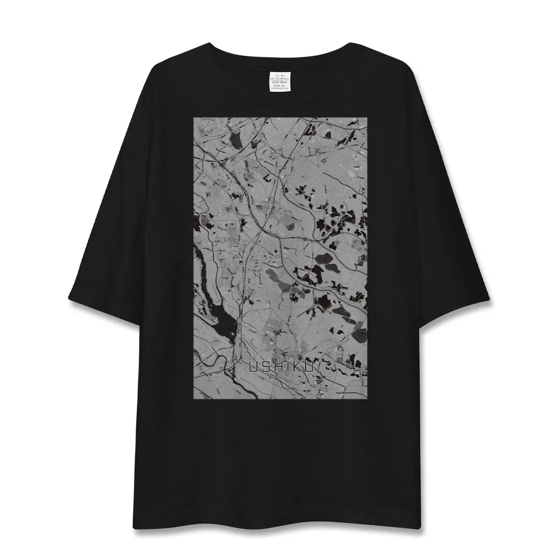 【牛久（茨城県）】地図柄ビッグシルエットTシャツ