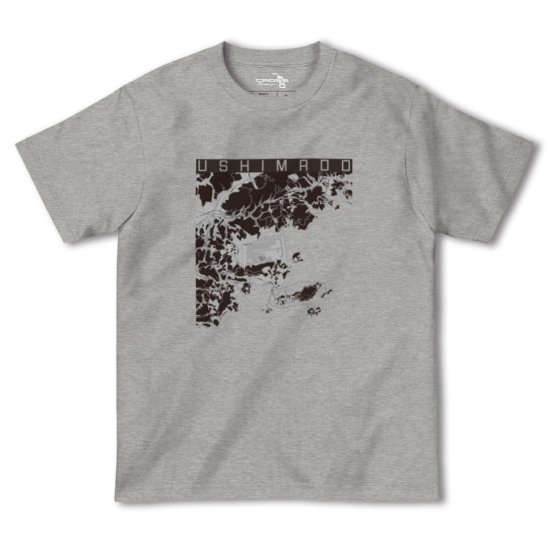 【牛窓(岡山県)】地図柄ヘビーウェイトTシャツ
