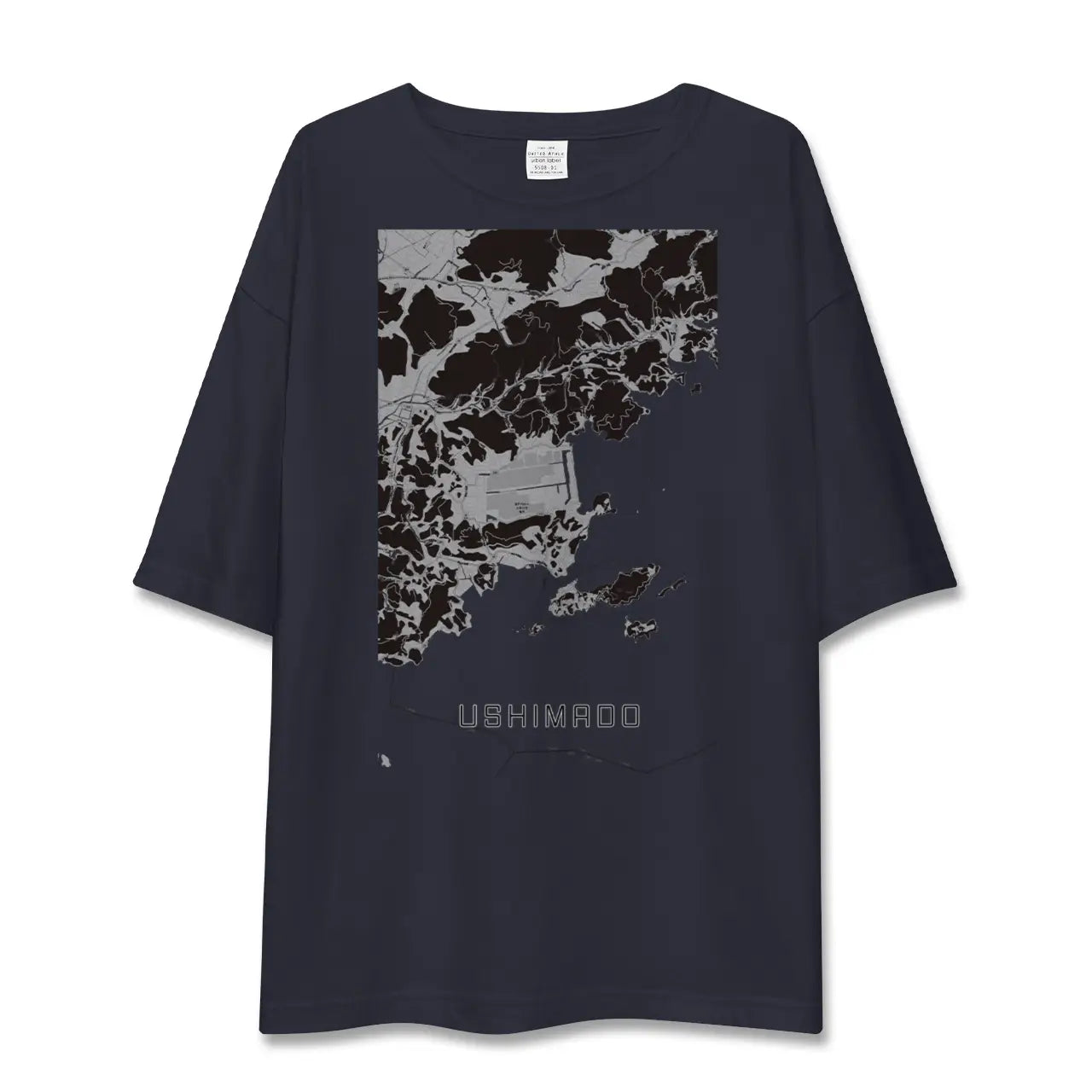 【牛窓（岡山県）】地図柄ビッグシルエットTシャツ