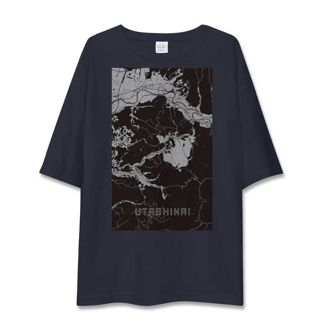 【歌志内（北海道）】地図柄ビッグシルエットTシャツ