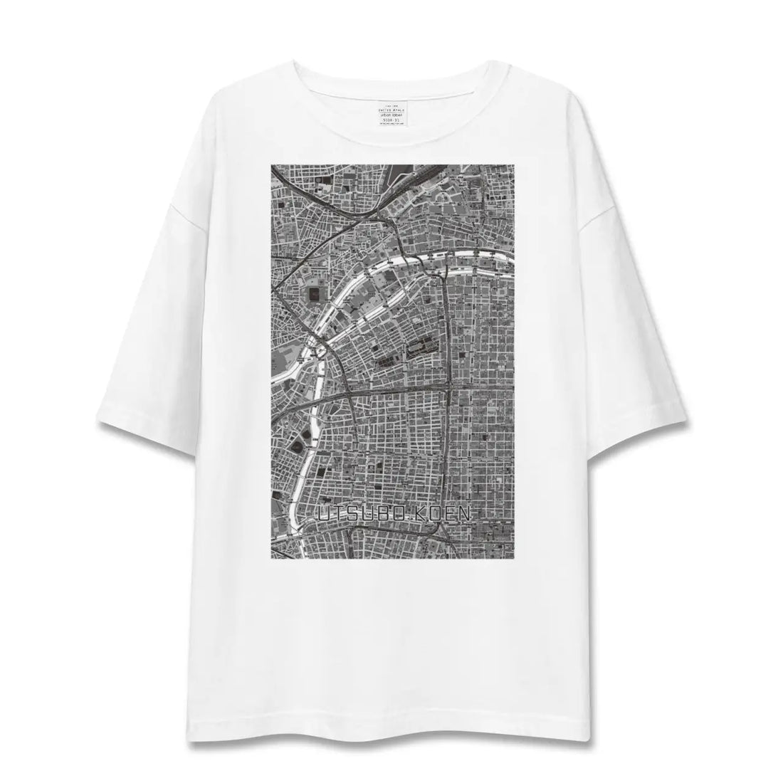 【靱公園(大阪府)】地図柄ビッグシルエットTシャツ
