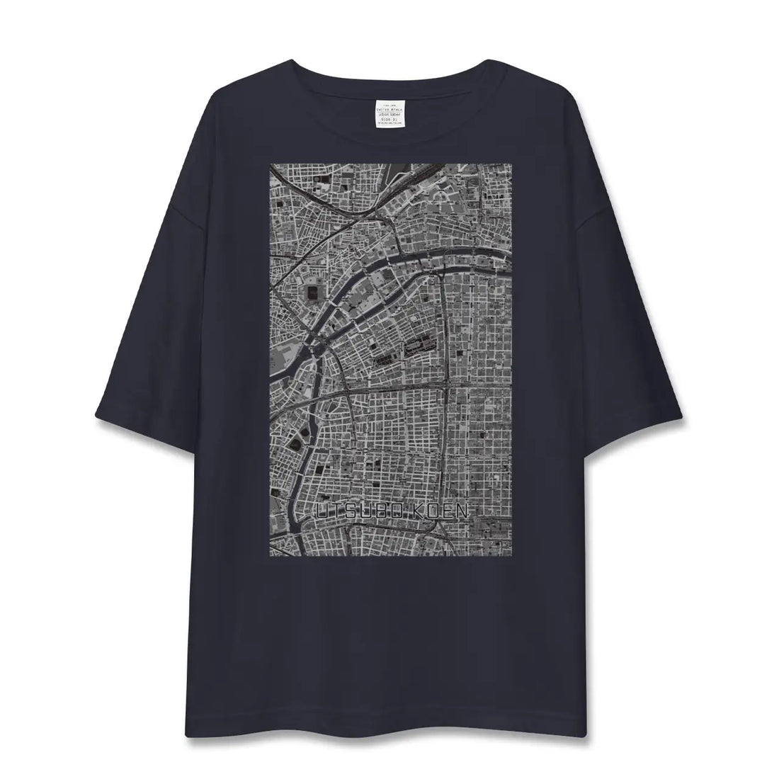 【靱公園（大阪府）】地図柄ビッグシルエットTシャツ