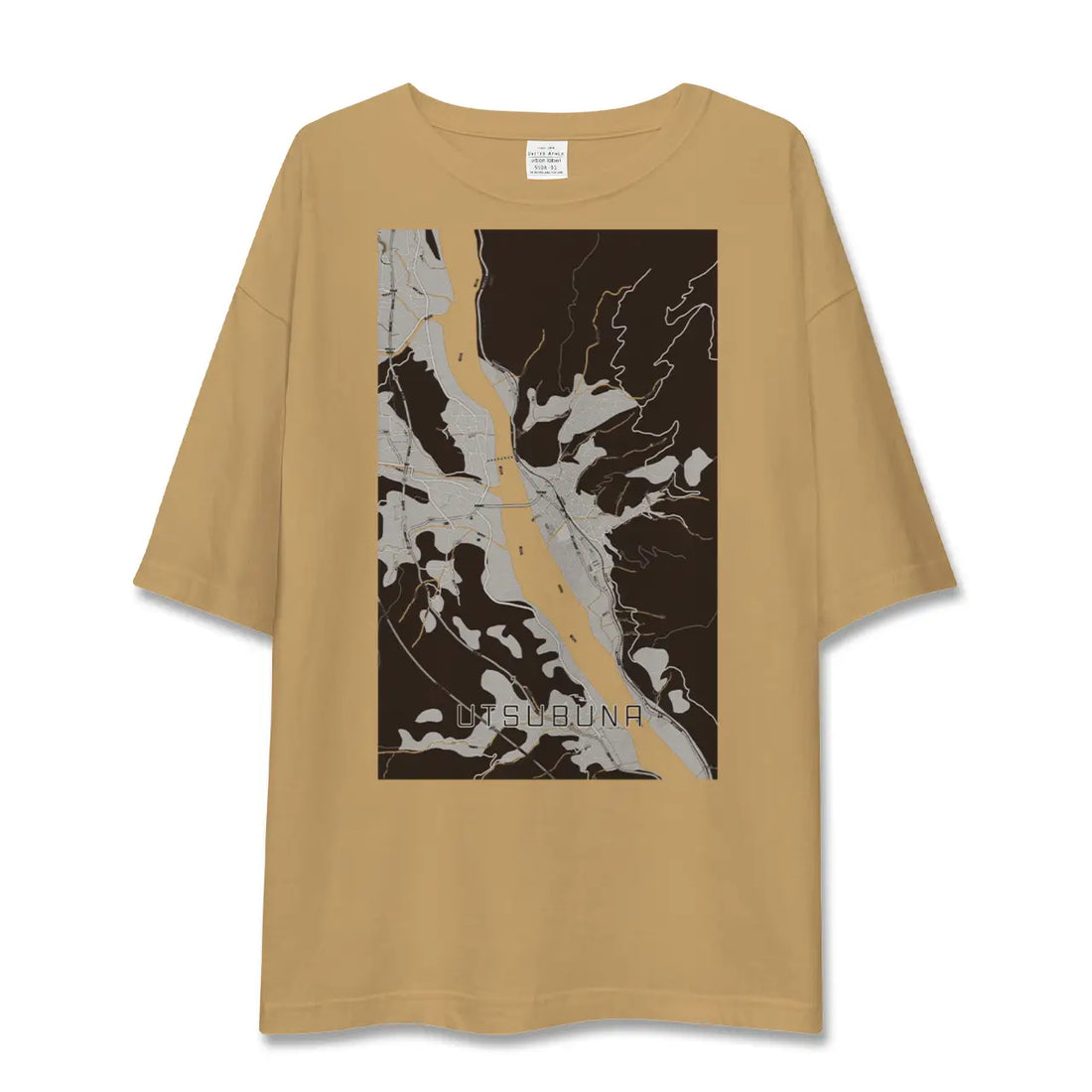 【内船(山梨県)】地図柄ビッグシルエットTシャツ
