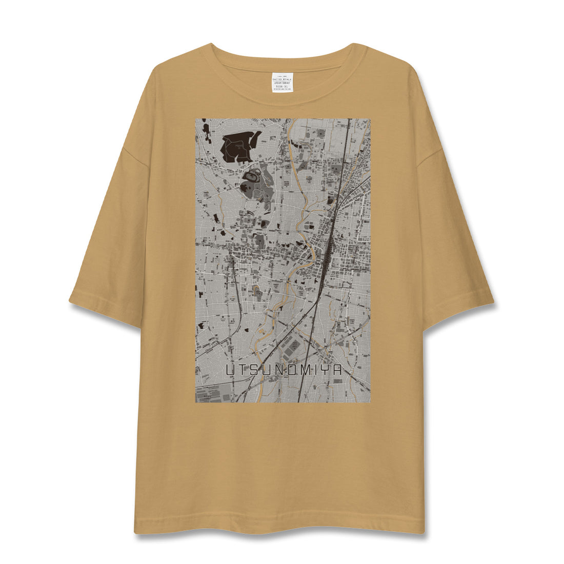 【宇都宮(栃木県)】地図柄ビッグシルエットTシャツ