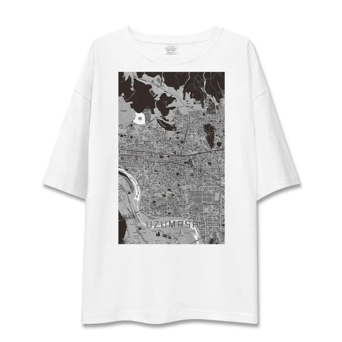 【太秦(京都府)】地図柄ビッグシルエットTシャツ