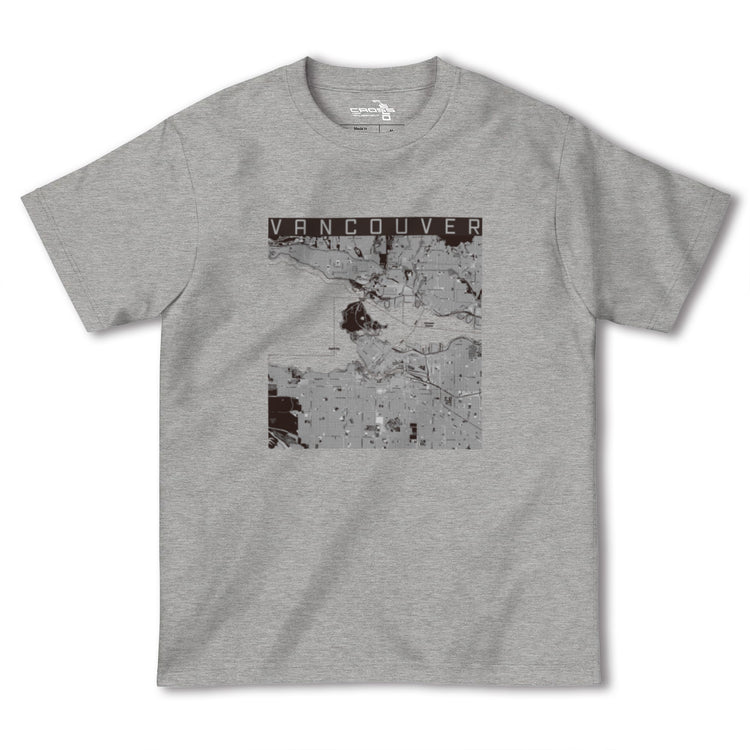 【バンクーバー（カナダ）】地図柄ヘビーウェイトTシャツ