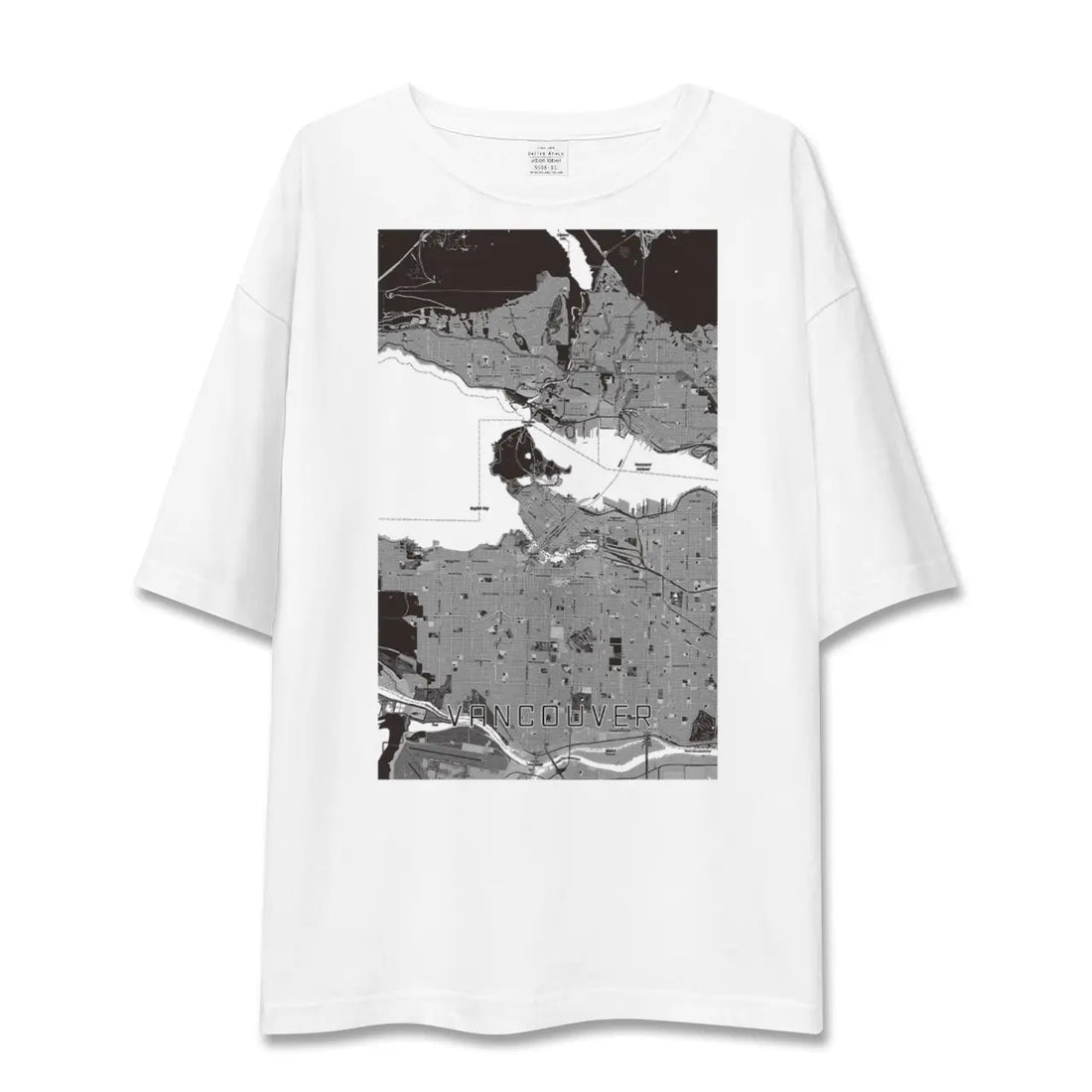 【バンクーバー(カナダ)】地図柄ビッグシルエットTシャツ