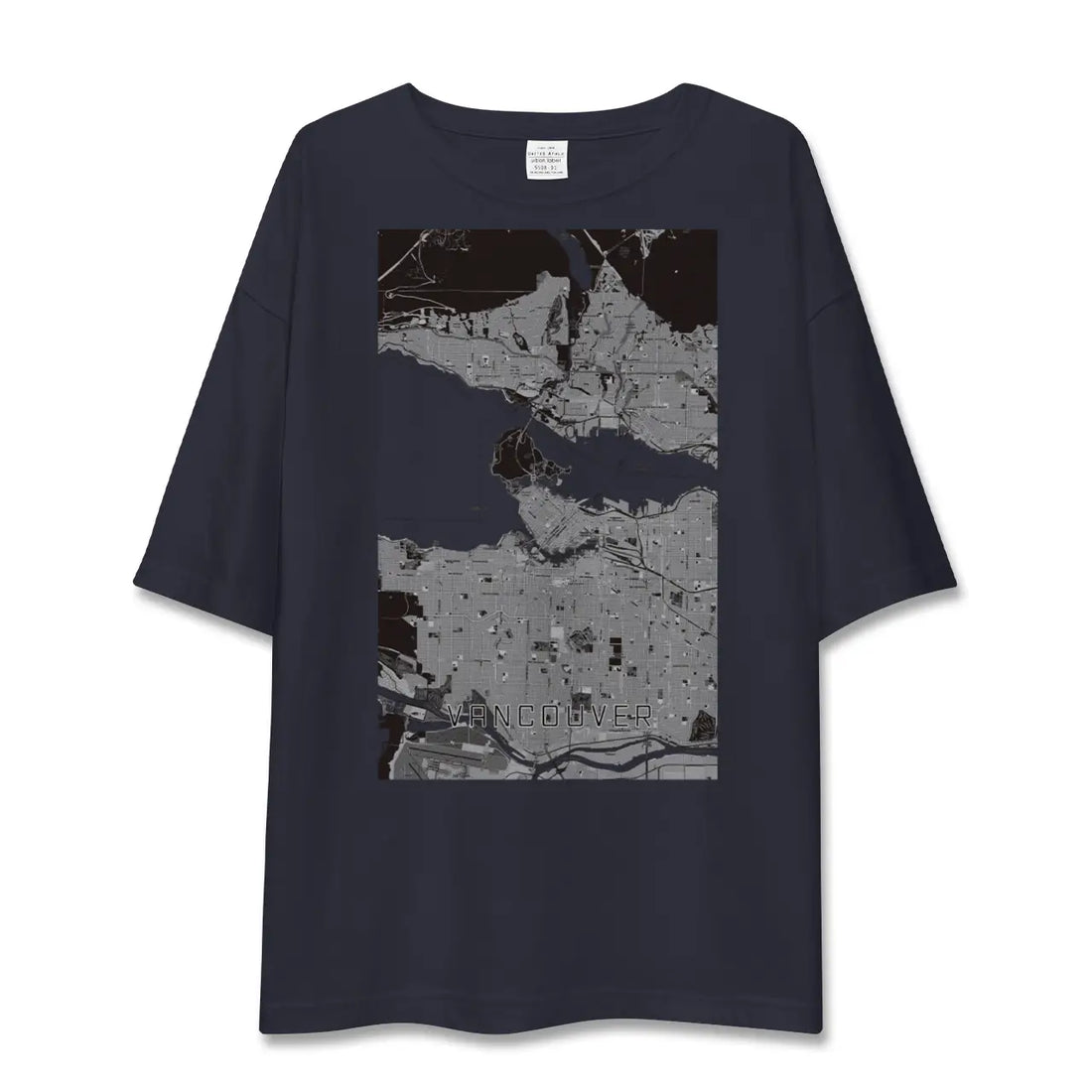 【バンクーバー（カナダ）】地図柄ビッグシルエットTシャツ