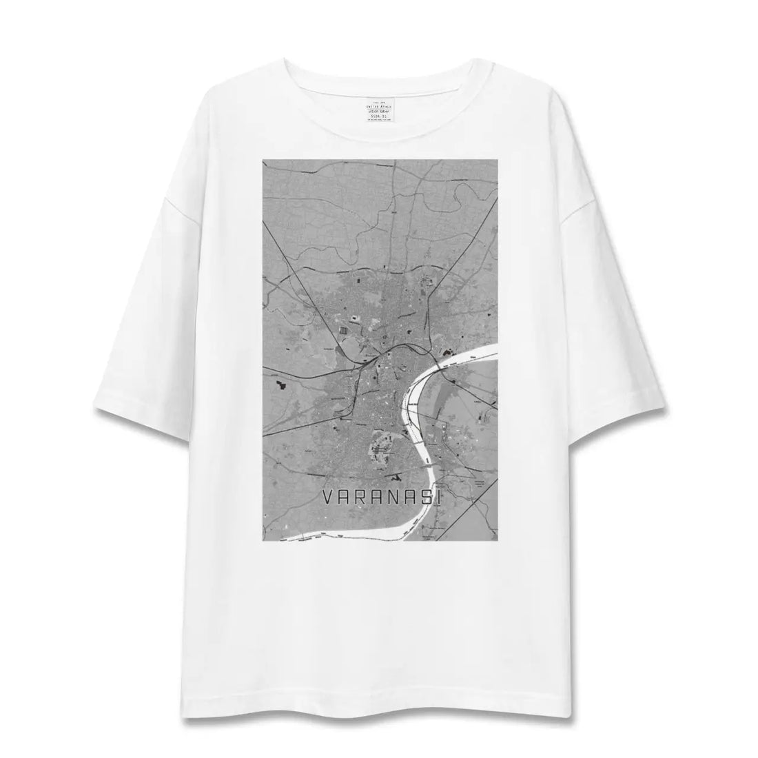 【ヴァーラーナシー(インド)】地図柄ビッグシルエットTシャツ