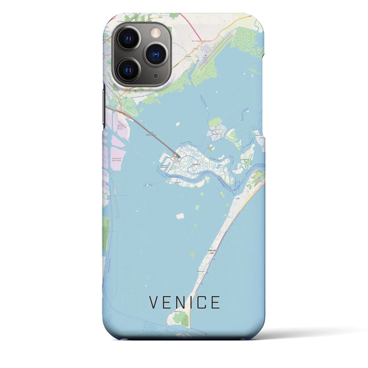 【ヴェネツィア】地図柄iPhoneケース（バックカバータイプ・ナチュラル）iPhone 11 Pro Max 用