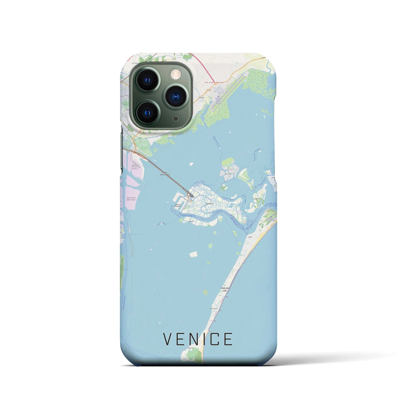【ヴェネツィア】地図柄iPhoneケース（バックカバータイプ・ナチュラル）iPhone 11 Pro 用
