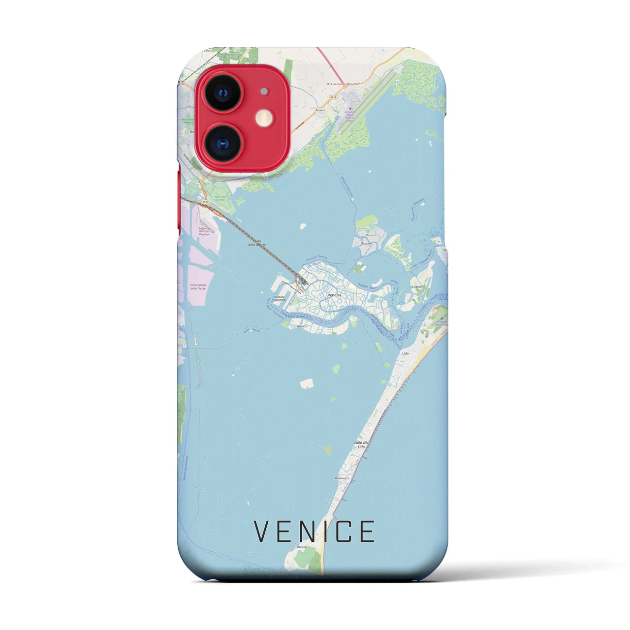 【ヴェネツィア】地図柄iPhoneケース（バックカバータイプ・ナチュラル）iPhone 11 用