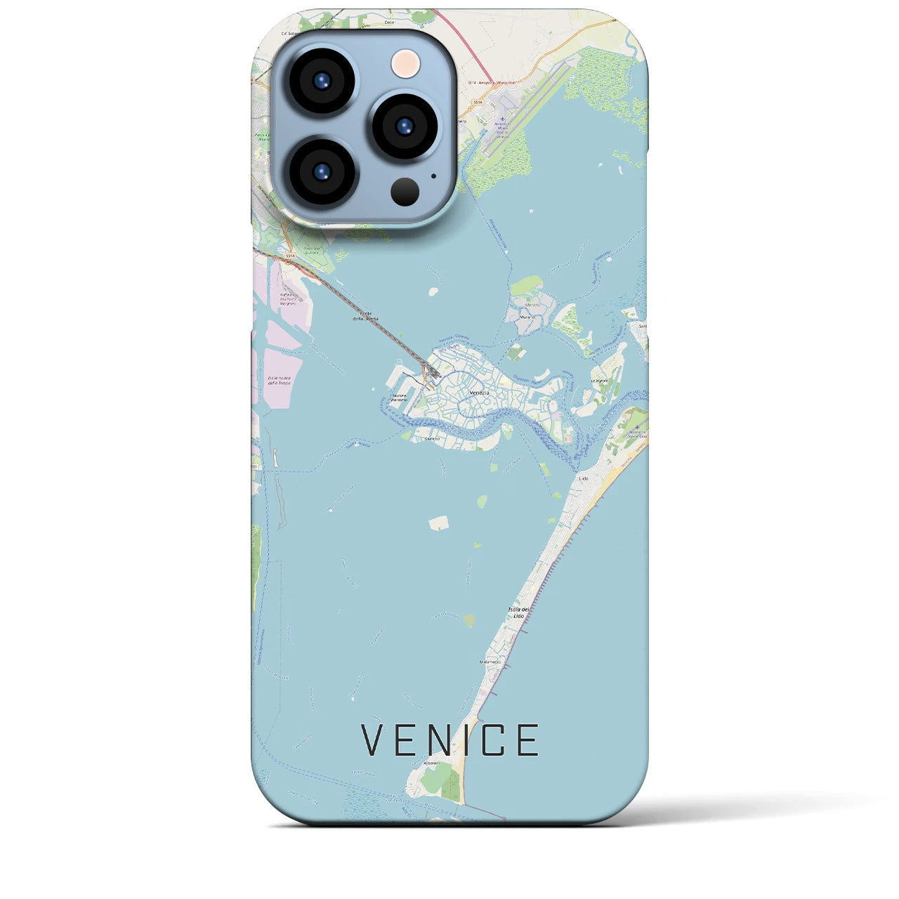 【ヴェネツィア】地図柄iPhoneケース（バックカバータイプ・ナチュラル）iPhone 13 Pro Max 用