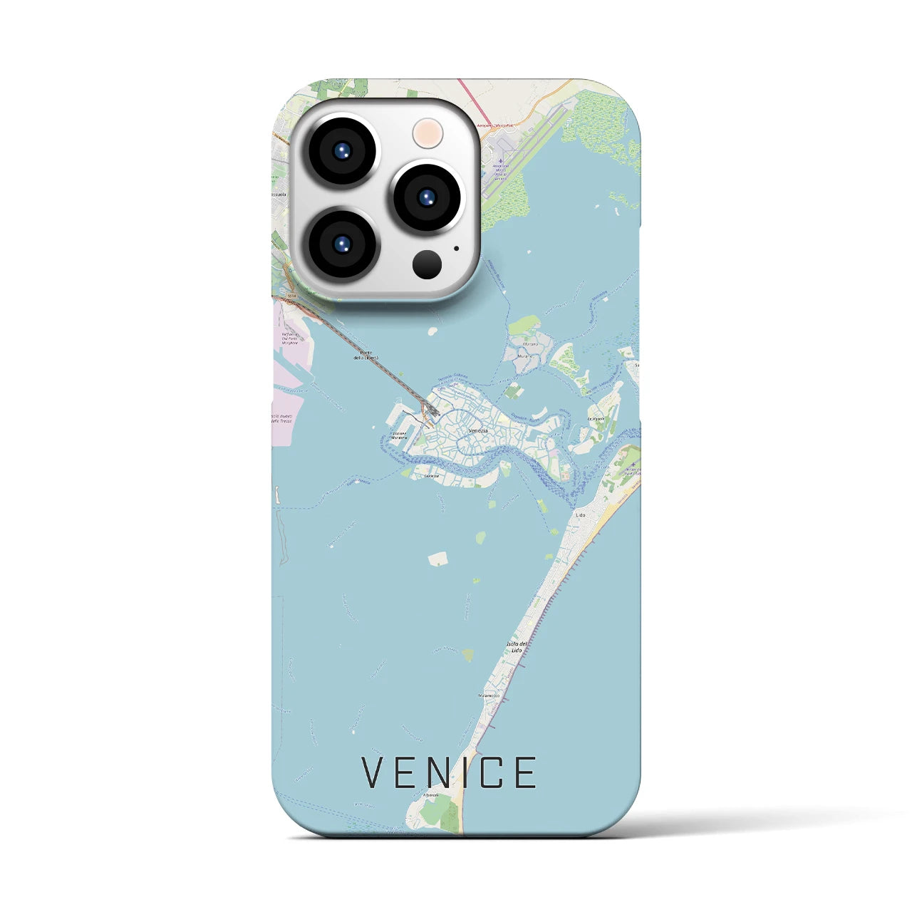 【ヴェネツィア】地図柄iPhoneケース（バックカバータイプ・ナチュラル）iPhone 13 Pro 用