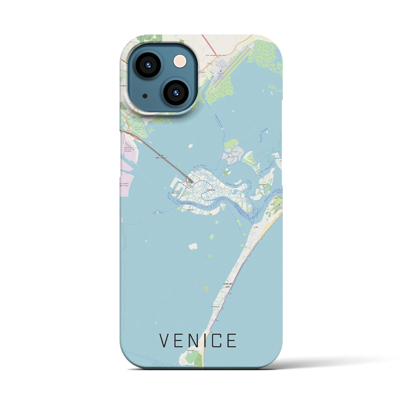 【ヴェネツィア】地図柄iPhoneケース（バックカバータイプ・ナチュラル）iPhone 13 用