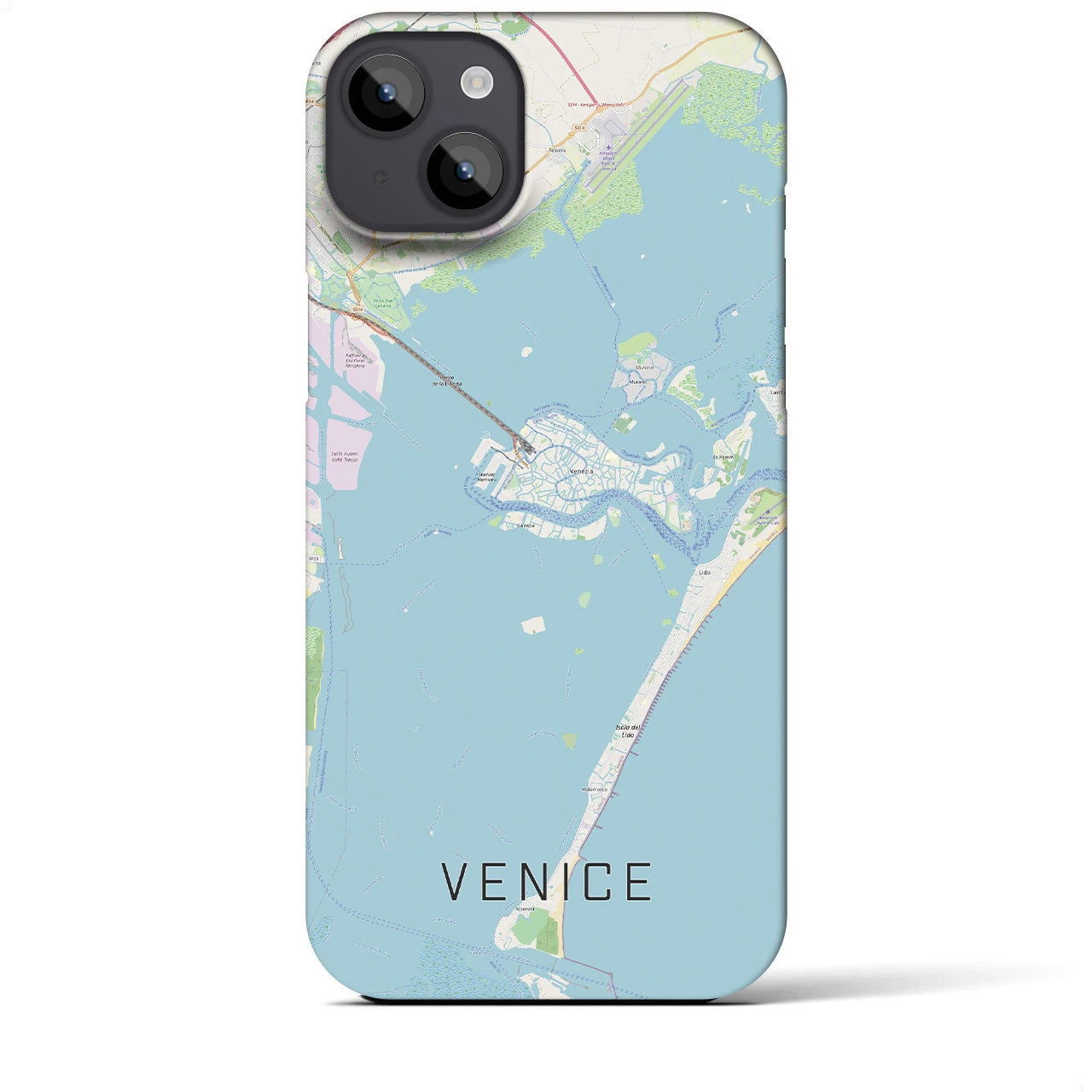 【ヴェネツィア】地図柄iPhoneケース（バックカバータイプ・ナチュラル）iPhone 14 Plus 用