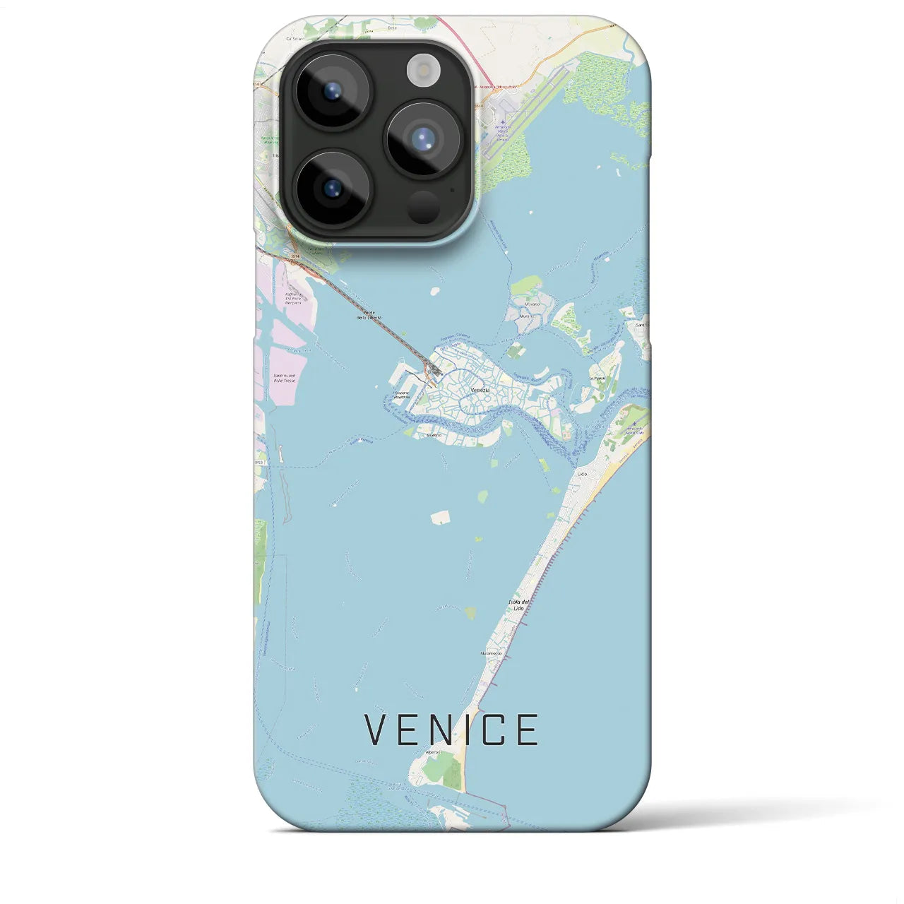 【ヴェネツィア】地図柄iPhoneケース（バックカバータイプ・ナチュラル）iPhone 15 Pro Max 用
