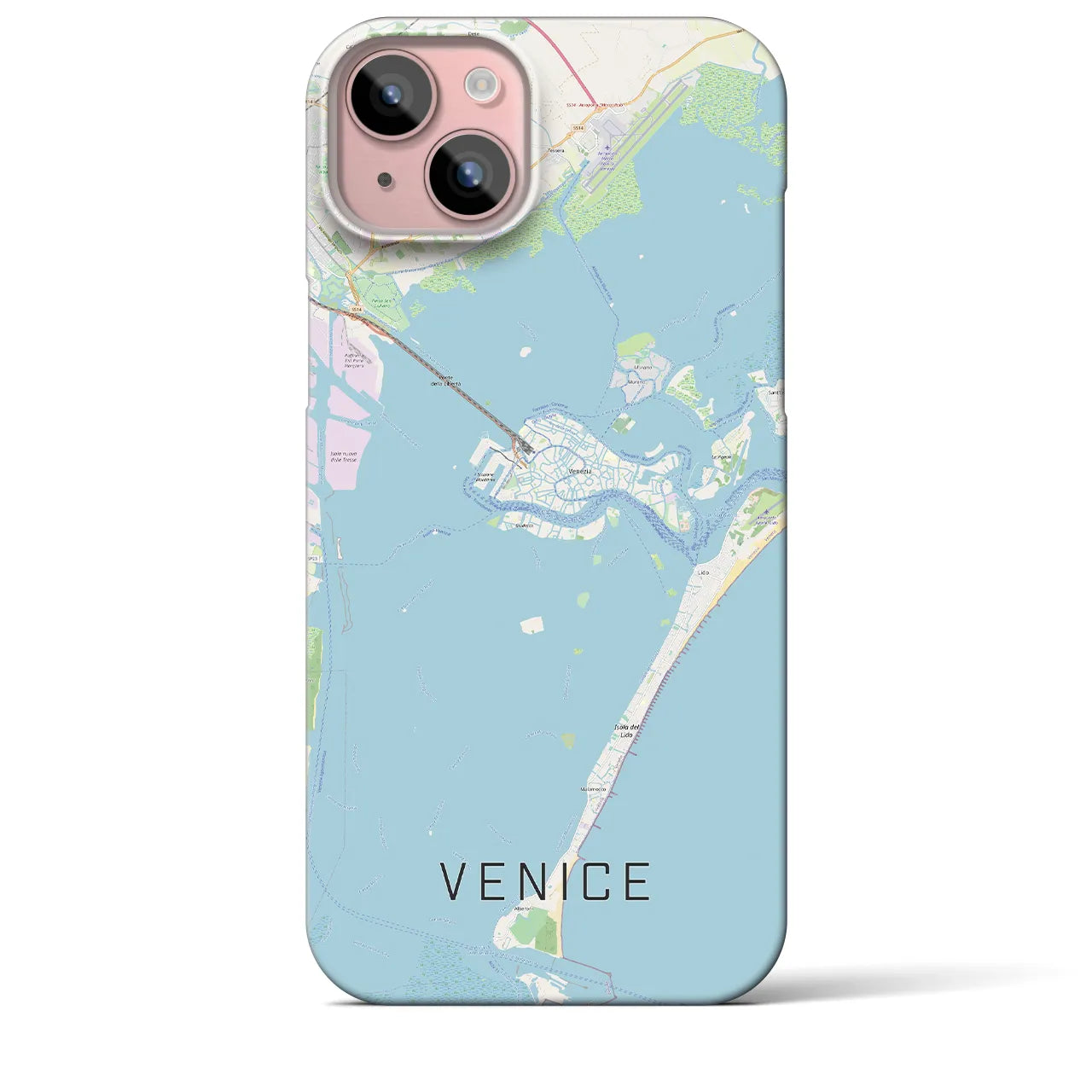 【ヴェネツィア】地図柄iPhoneケース（バックカバータイプ・ナチュラル）iPhone 15 Plus 用