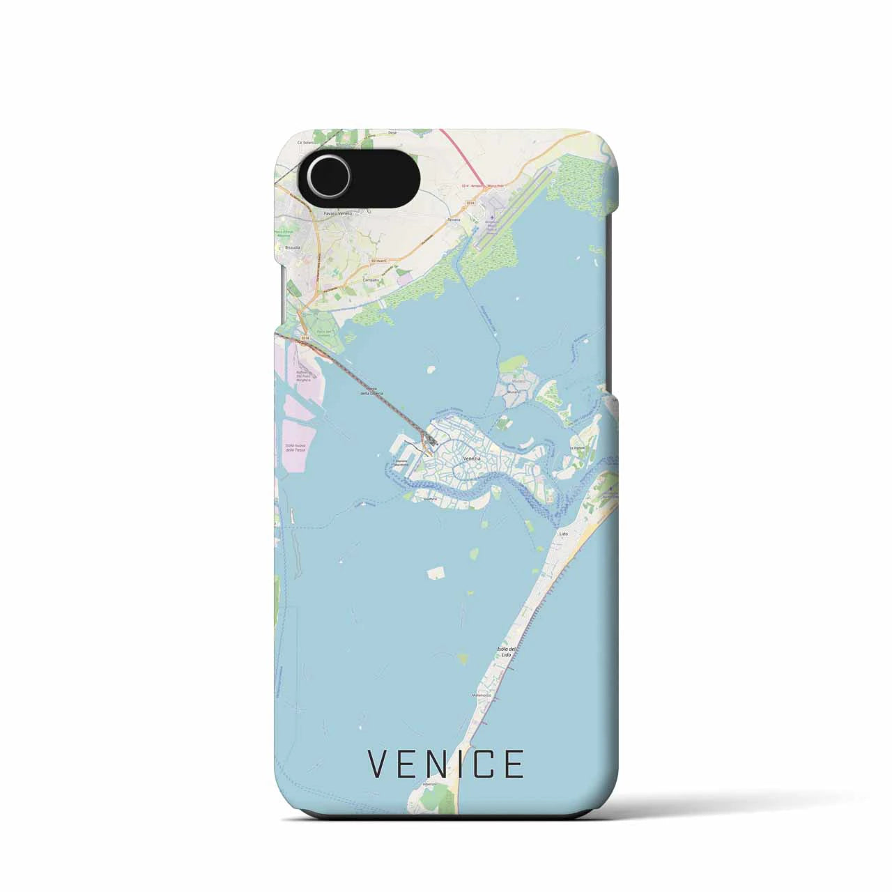 【ヴェネツィア】地図柄iPhoneケース（バックカバータイプ・ナチュラル）iPhone SE（第3 / 第2世代） / 8 / 7 / 6s / 6 用