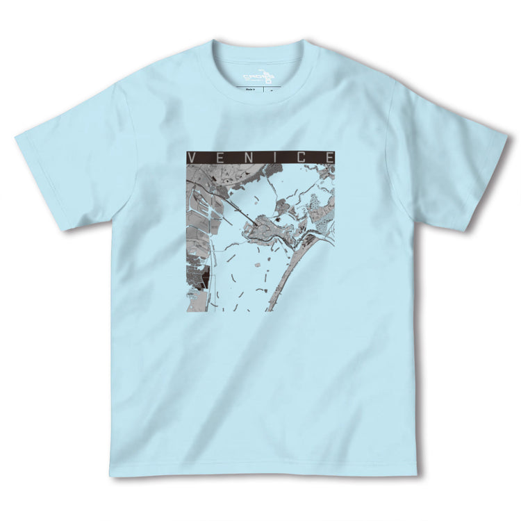 【ヴェネツィア（イタリア）】地図柄ヘビーウェイトTシャツ