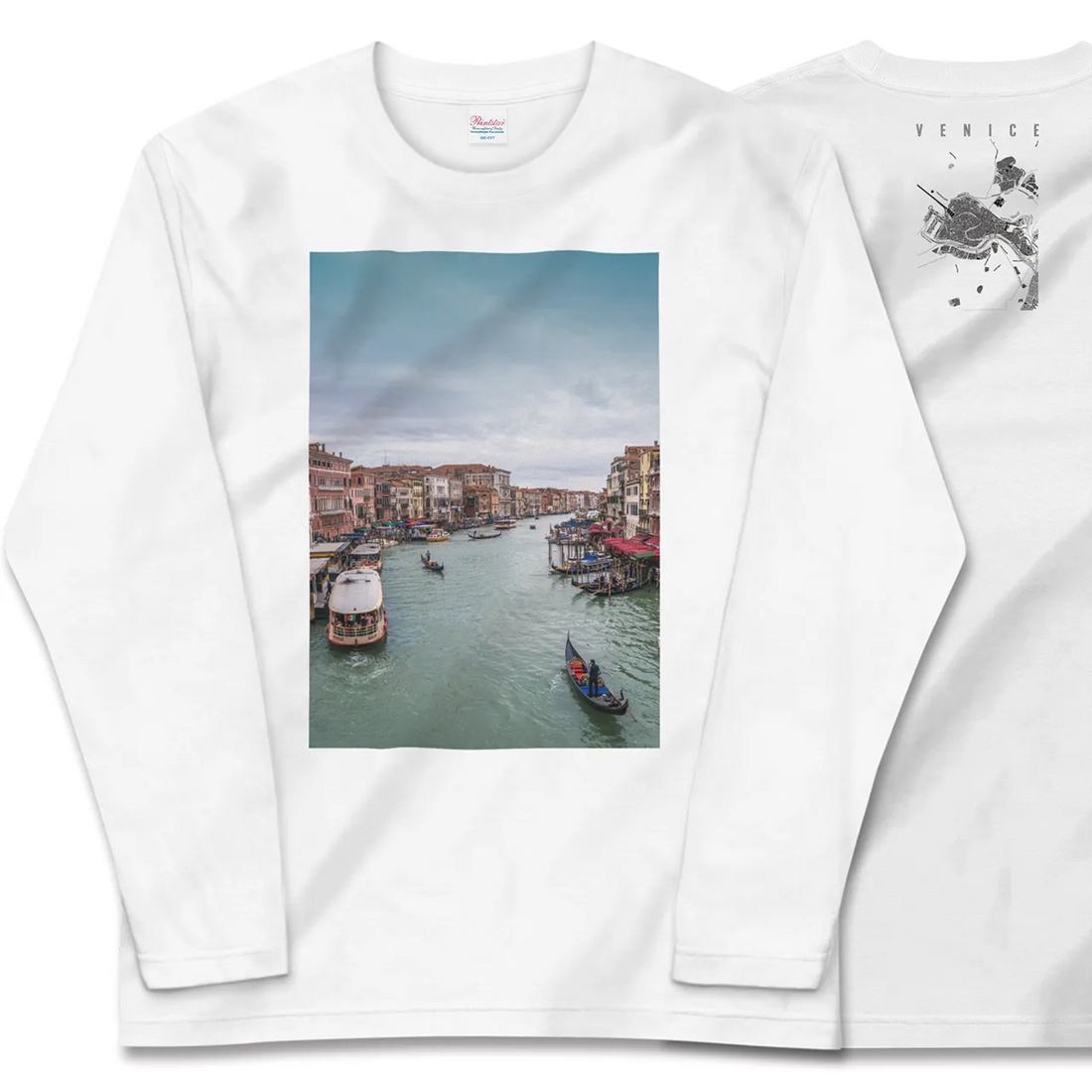 【ヴェネツィア(イタリア)】Map World ロングスリーブTシャツ