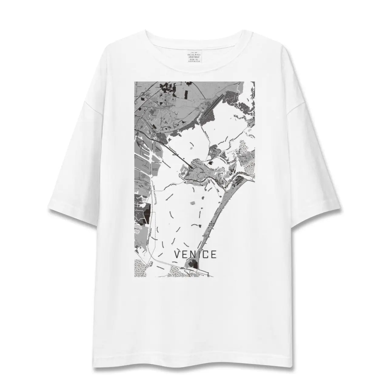 【ヴェネツィア（イタリア）】地図柄ビッグシルエットTシャツ