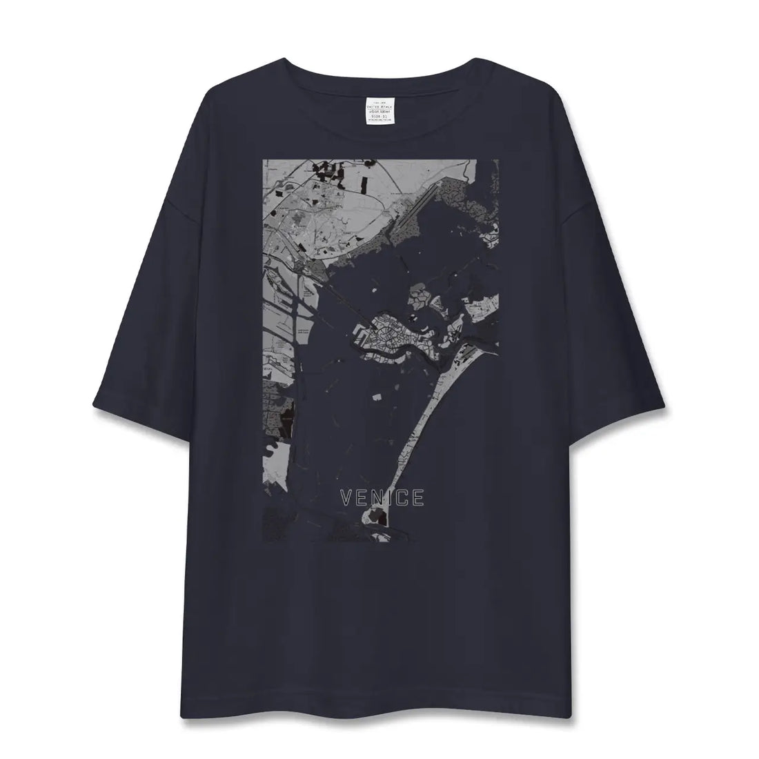 【ヴェネツィア（イタリア）】地図柄ビッグシルエットTシャツ