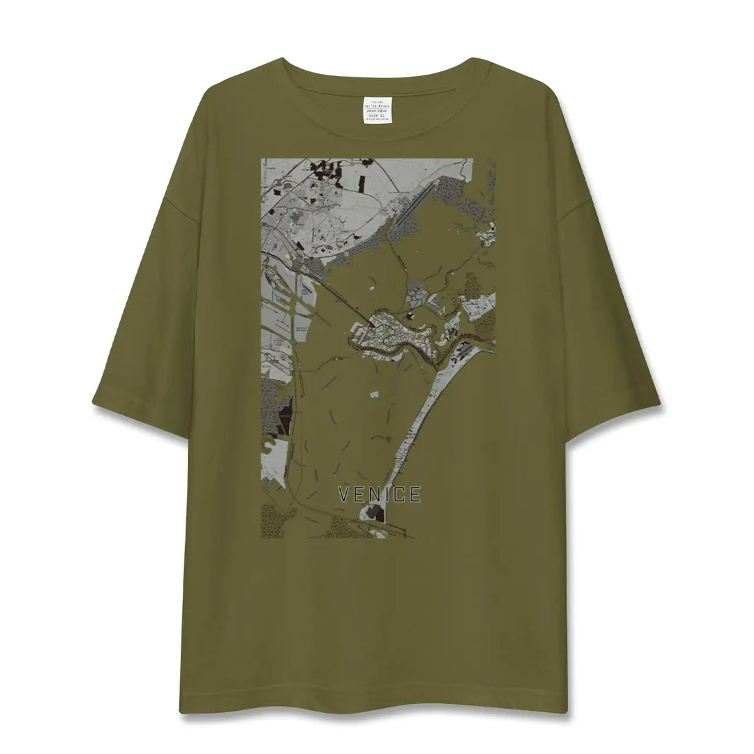 【ヴェネツィア(イタリア)】地図柄ビッグシルエットTシャツ