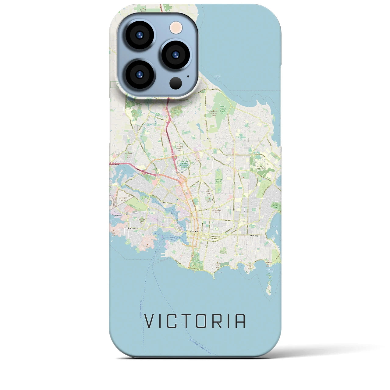 【ビクトリア】地図柄iPhoneケース（バックカバータイプ・ナチュラル）iPhone 13 Pro Max 用