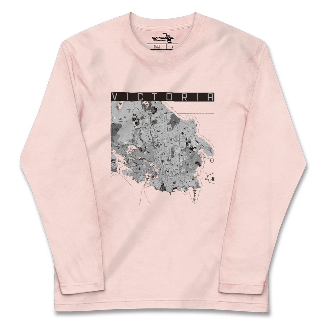 【ビクトリア(カナダ)】地図柄ロングスリーブTシャツ
