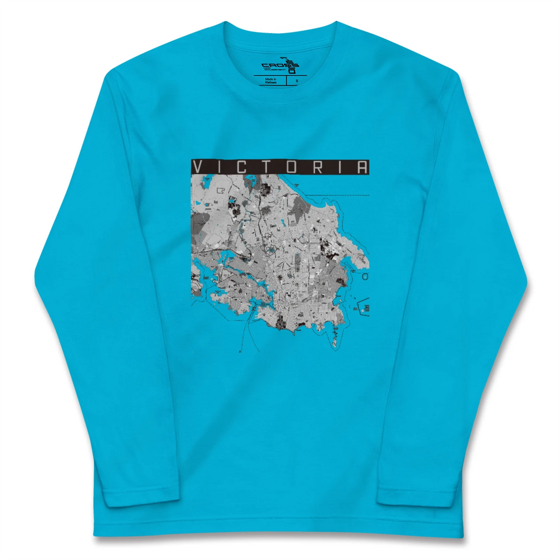 【ビクトリア(カナダ)】地図柄ロングスリーブTシャツ