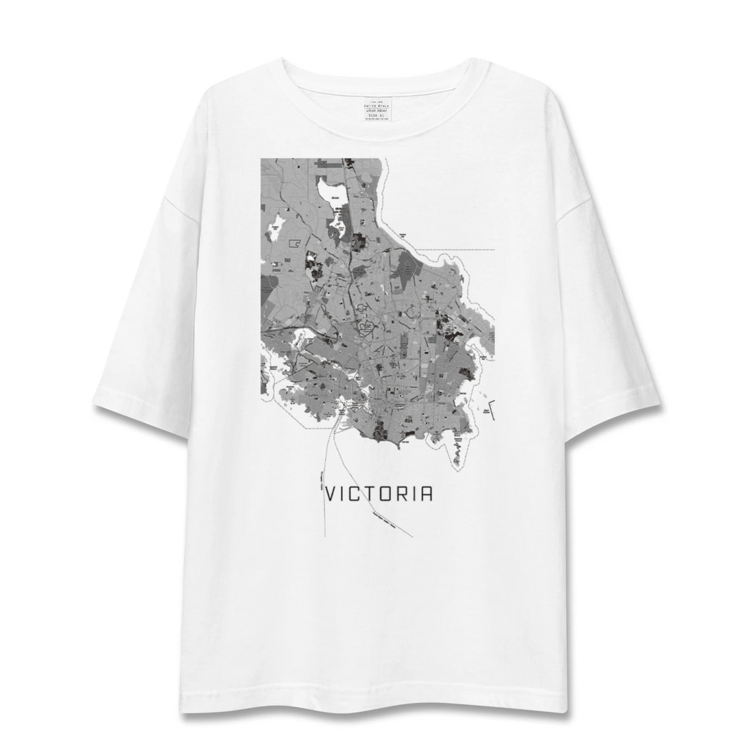 【ビクトリア(カナダ)】地図柄ビッグシルエットTシャツ