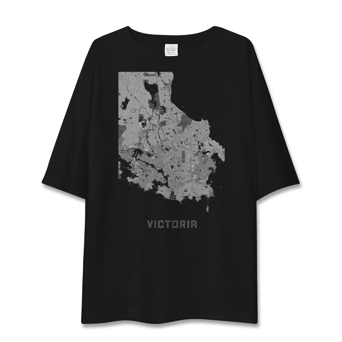 【ビクトリア(カナダ)】地図柄ビッグシルエットTシャツ