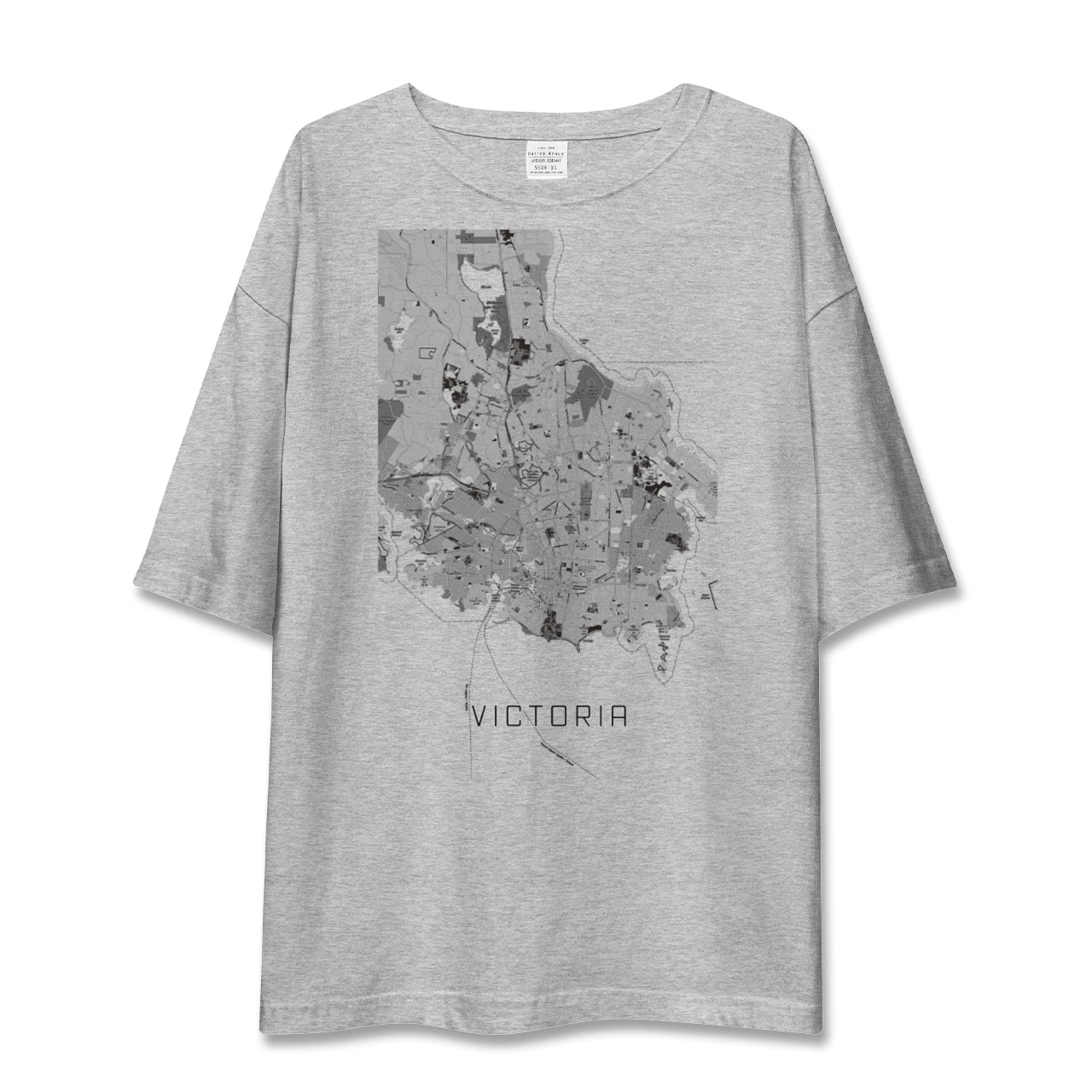 【ビクトリア（カナダ）】地図柄ビッグシルエットTシャツ