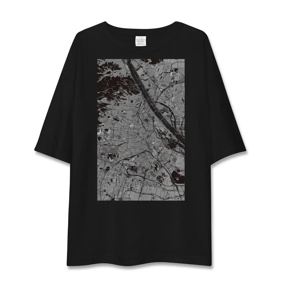 【ウィーン（オーストリア）】地図柄ビッグシルエットTシャツ