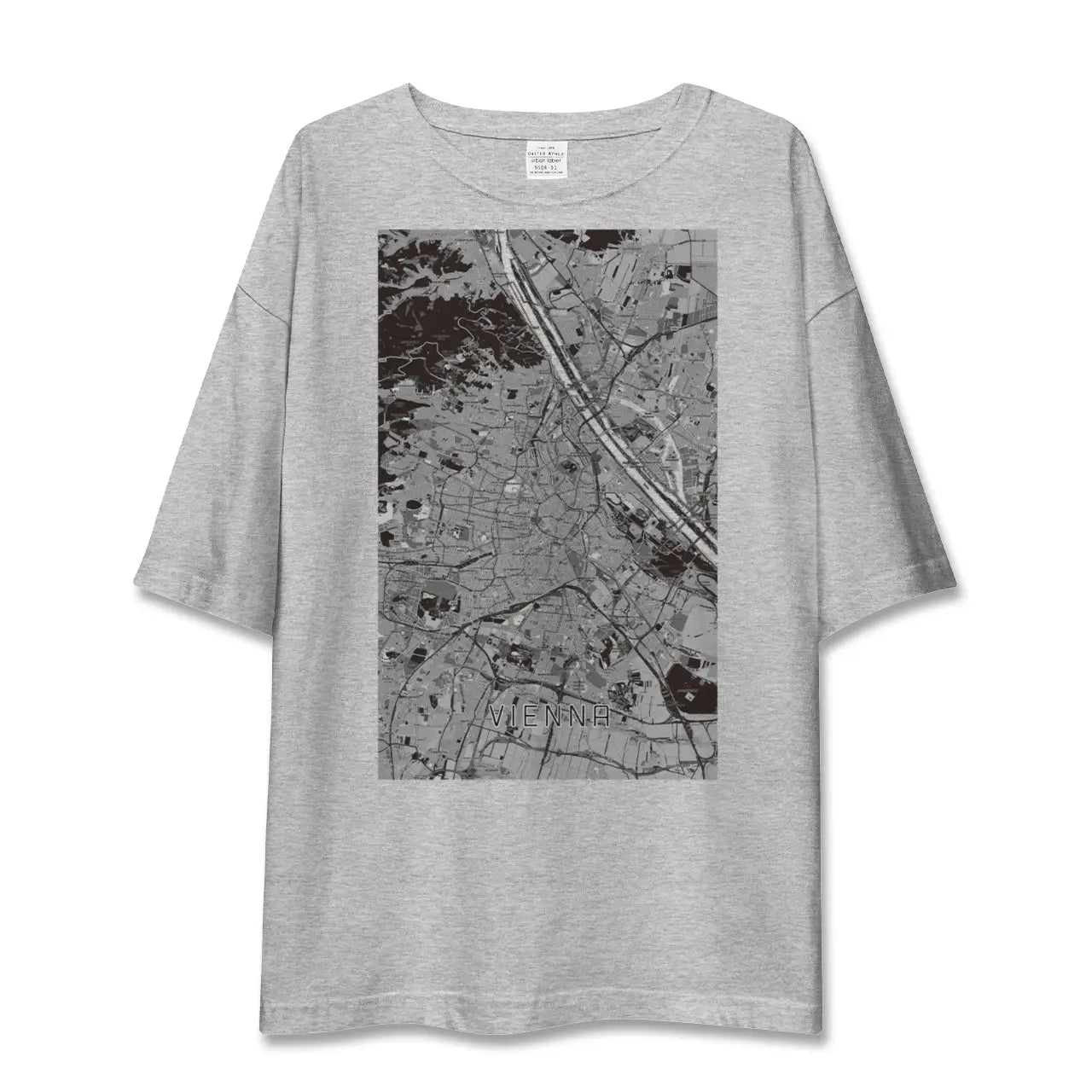 【ウィーン（オーストリア）】地図柄ビッグシルエットTシャツ