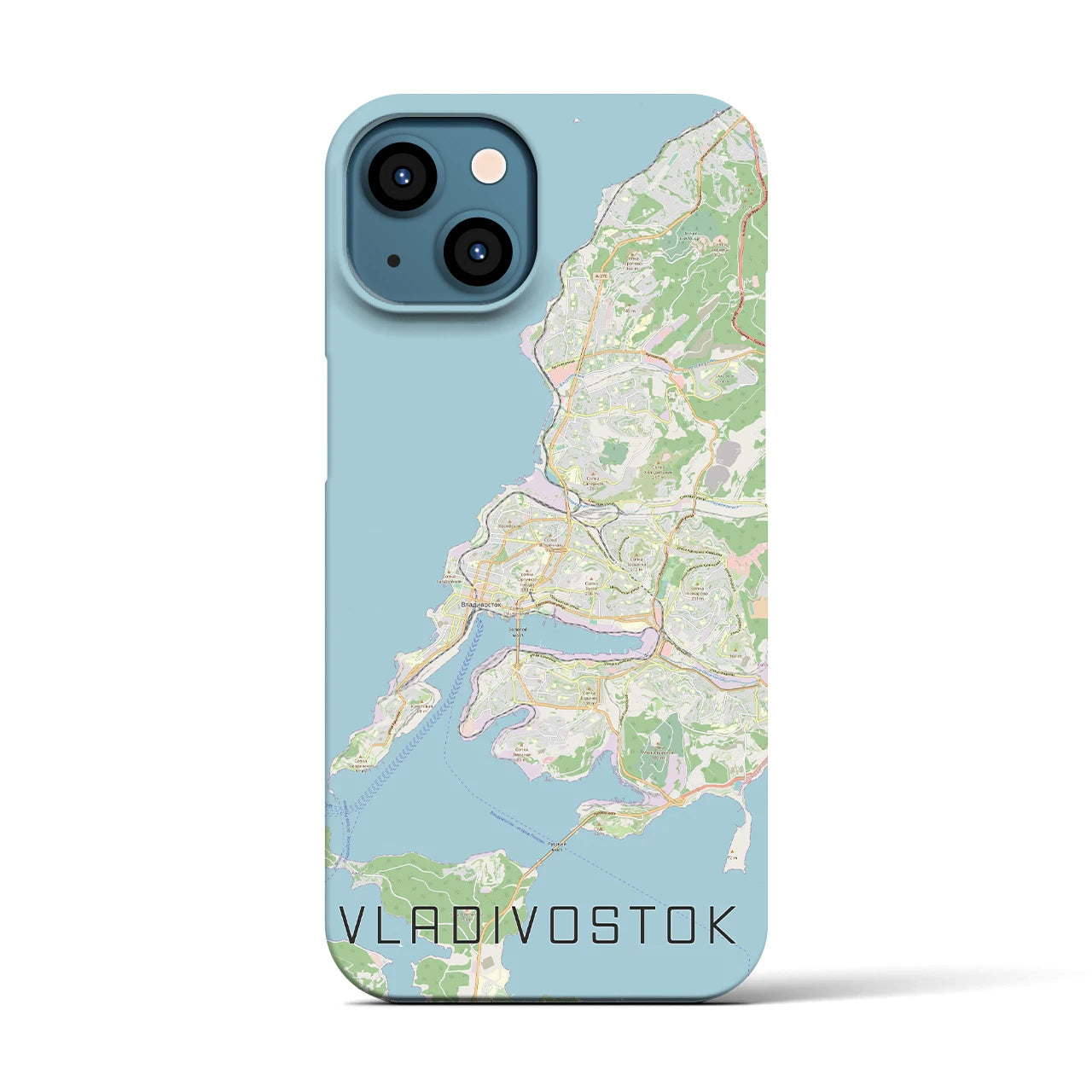 【ウラジオストク】地図柄iPhoneケース（バックカバータイプ・ナチュラル）iPhone 13 用