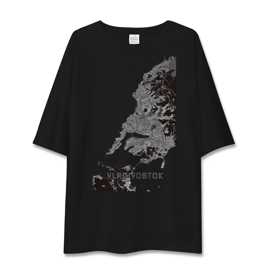 【ウラジオストク(ロシア)】地図柄ビッグシルエットTシャツ