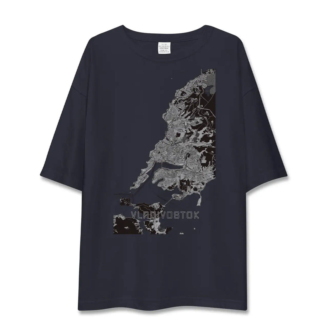 【ウラジオストク（ロシア）】地図柄ビッグシルエットTシャツ