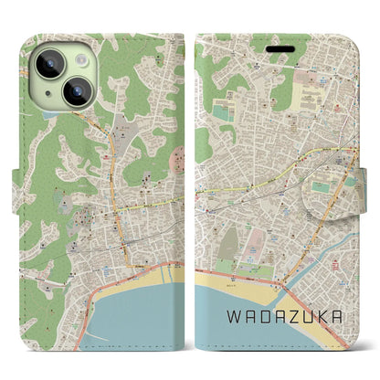 【和田塚（神奈川県）】地図柄iPhoneケース（手帳タイプ）ナチュラル・iPhone 15 用