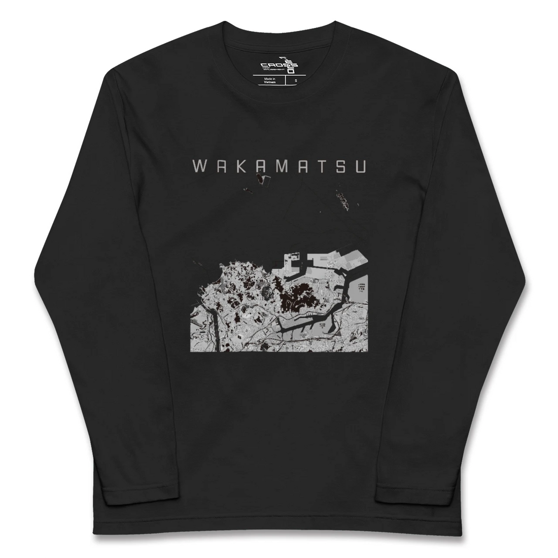 【若松(福岡県)】地図柄ロングスリーブTシャツ