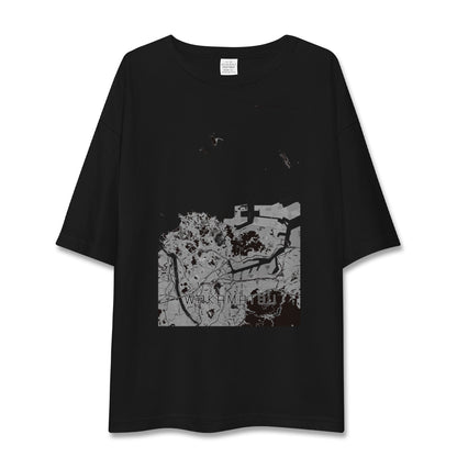 【若松（福岡県）】地図柄ビッグシルエットTシャツ