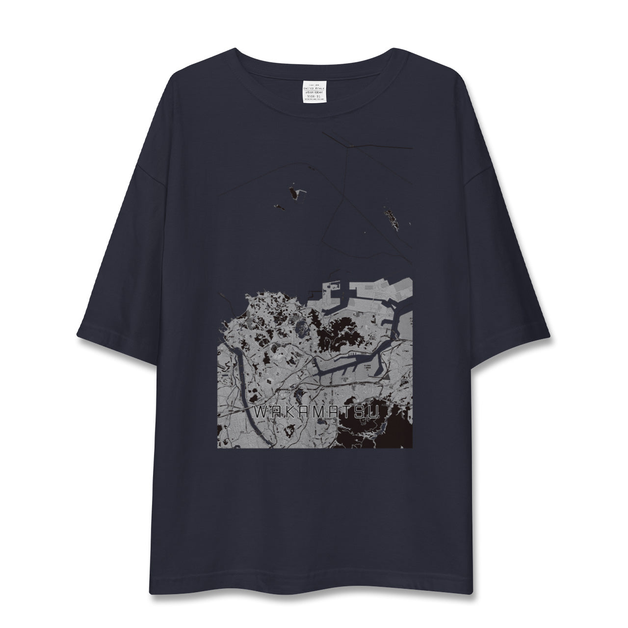 【若松（福岡県）】地図柄ビッグシルエットTシャツ