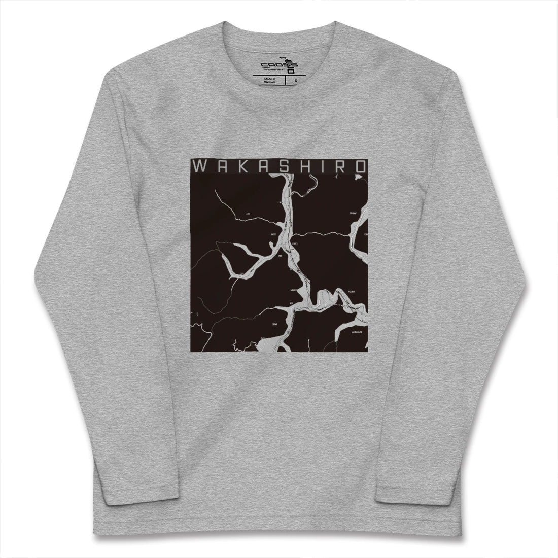 【若代(岡山県)】地図柄ロングスリーブTシャツ