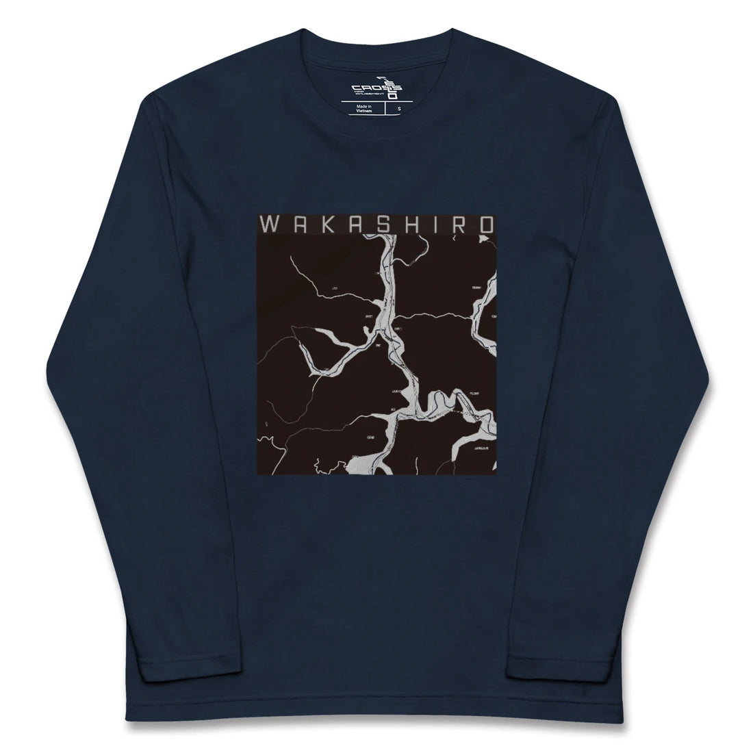 【若代(岡山県)】地図柄ロングスリーブTシャツ
