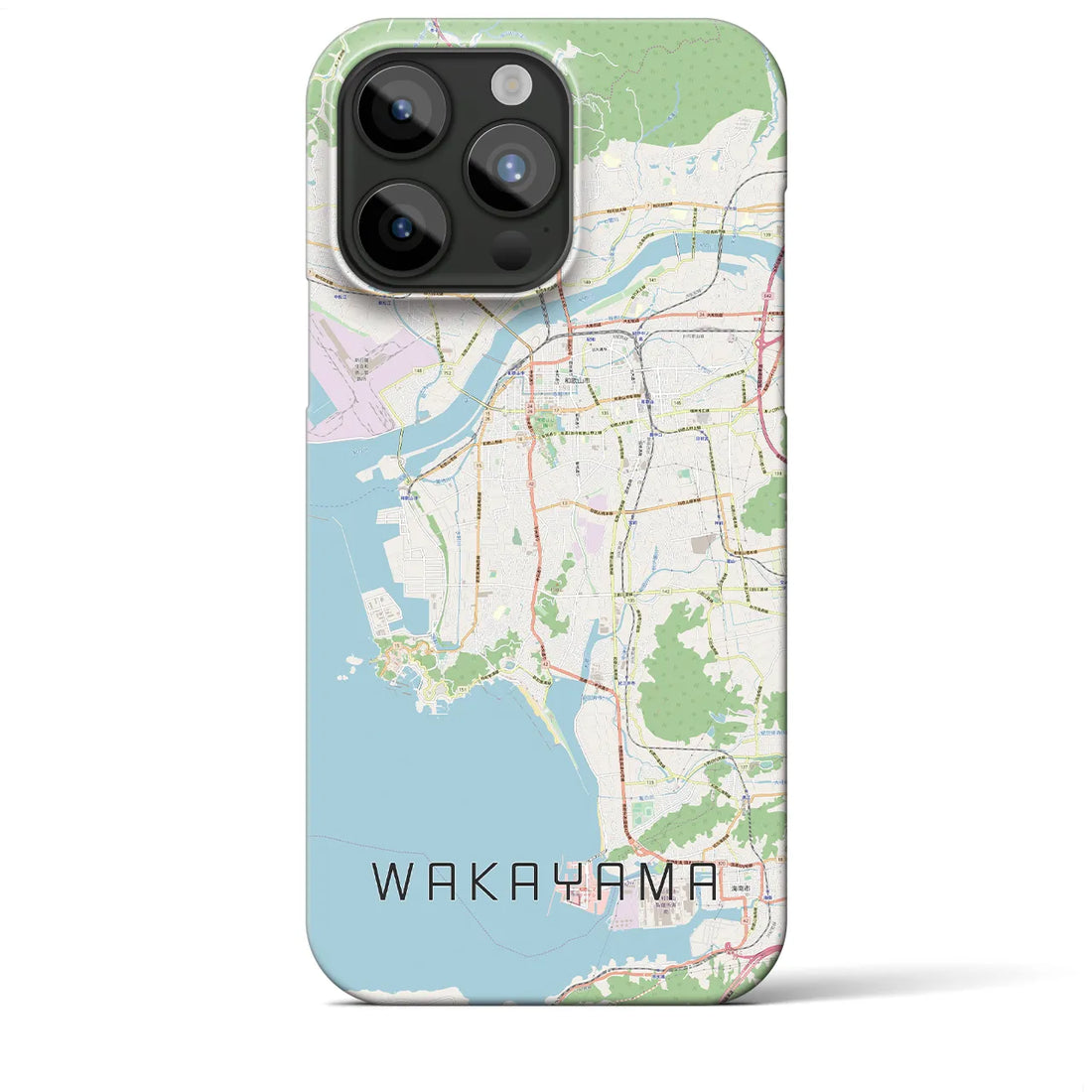 【和歌山】地図柄iPhoneケース（バックカバータイプ・ナチュラル）iPhone 15 Pro Max 用