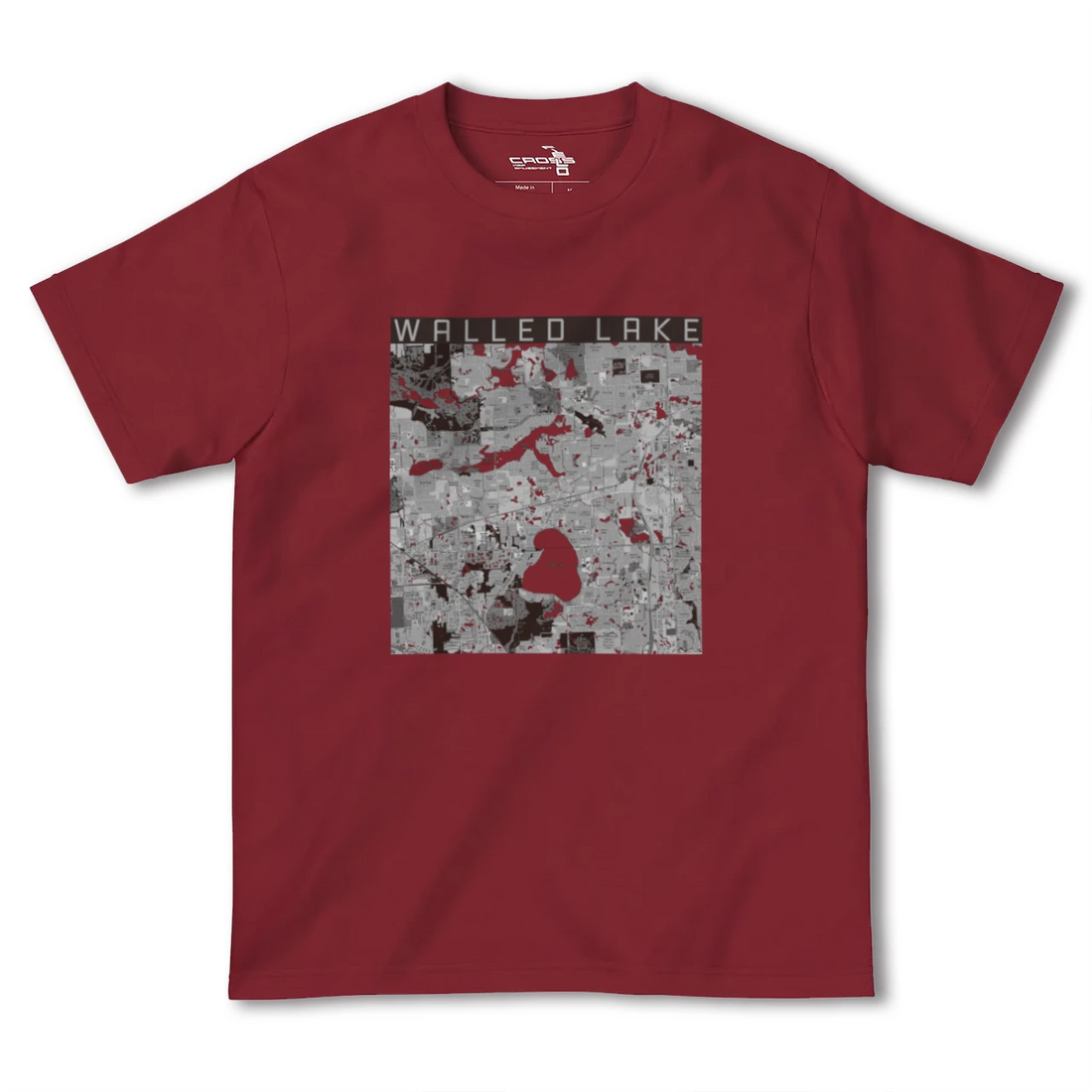 【ウォールドレイク(アメリカ)】地図柄ヘビーウェイトTシャツ